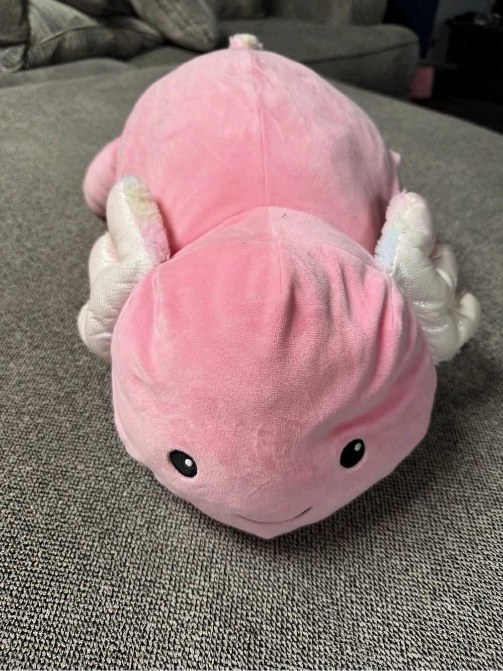 Aldi Little Town Pink Axolotl Hand Warmer Cuddle Plush Pillow - Picture 1 of 5